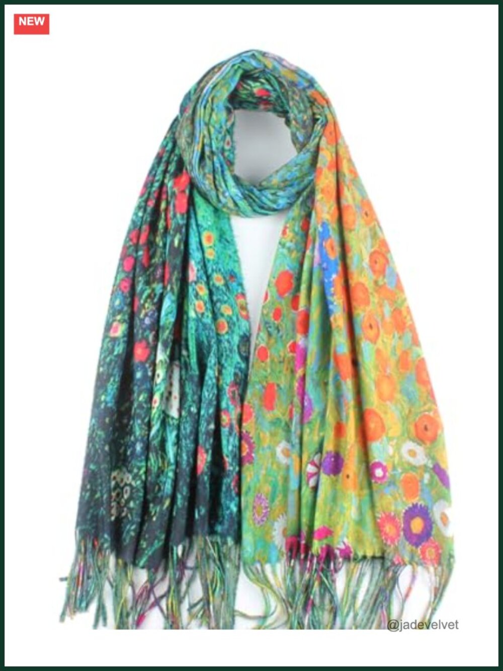 Soft Cashmere Feel Scarf Large Shawl Wrap Art Print Winter Warm Women's